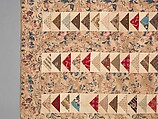 Quilt, Flying Geese pattern, Cotton, American