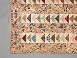Quilt, Flying Geese pattern, Cotton, American