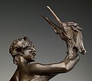 Young Faun with Heron, Frederick William MacMonnies (American, New York 1863–1937 New York), Bronze, American