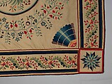 Tablecover, Wool embroidered with silk, American