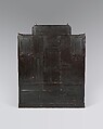 Cabinet, Herter Brothers (German, active New York, 1864–1906), Cherry, brass, and later silk textiles, American