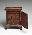 Queen Anne spice box, Walnut, poplar, ash, American