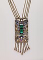 Necklace, Frank Gardner Hale (1876–1945), 18kt yellow gold, silver, peridots, amethysts, tourmalines, sapphires, and pearls., American