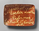 Smith Pottery, Red earthenware, slab molded with hand-applied slip decoration; lead glaze, American