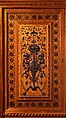 Architectural woodwork and paneling, George A. Schastey &amp; Co. (American, New York, 1873–1897), Satinwood, purpleheart, mother-of-pearl, silver-plated brass, mirrored glass, marble, and reproduction upholstery, American