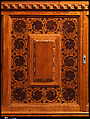Architectural woodwork and paneling, George A. Schastey &amp; Co. (American, New York, 1873–1897), Satinwood, purpleheart, mother-of-pearl, silver-plated brass, mirrored glass, marble, and reproduction upholstery, American
