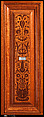 Architectural woodwork and paneling, George A. Schastey &amp; Co. (American, New York, 1873–1897), Satinwood, purpleheart, mother-of-pearl, silver-plated brass, mirrored glass, marble, and reproduction upholstery, American