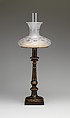 Sinumbra lamp, William Carleton (1797–1876), Patinated brass, steel, and glass, American