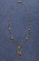 Necklace, Frank Gardner Hale (1876–1945), 18kt yellow gold, silver, peridots, amethysts, tourmalines, sapphires, and pearls., American