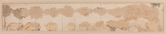 Design for Good Shephard window, Louis C. Tiffany (American, New York 1848–1933 New York), Gouache heightened with white, graphite, and ink on [?photostat or paper mounted on board] in original mat, American