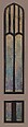 Design for a single lancet window, Louis C. Tiffany (American, New York 1848–1933 New York), Watercolor, graphite, black wash, and black pen on paper, American