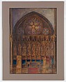 Design for a chancel, Louis C. Tiffany (American, New York 1848–1933 New York), Watercolor, pen and colored inks, colored pencils, and graphite on paperboard, American