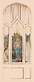 Design for a window, Madonna and child, Louis C. Tiffany (American, New York 1848–1933 New York), Watercolor, pen and black India ink, and graphite on artist board, American