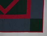 Quilt, Diamond in the Square pattern, Amish maker, Wool and cotton, American