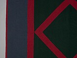 Quilt, Diamond in the Square pattern, Amish maker, Wool and cotton, American