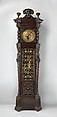 Tall case clock, probably from the William Clark House, Newark, New Jersey, Case by George A. Schastey & Co. (American, New York, 1873–1897), Ebonized oak, leaded glass, and brass, American