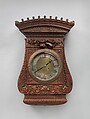 Wall clock, George A. Schastey &amp; Co. (American, New York, 1873–1897), Walnut, pine, glass, brass, and silver-plated brass, American