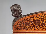 Chair from the William Clark House, Newark, New Jersey, George A. Schastey &amp; Co. (American, New York, 1873–1897), Satinwood, purpleheart, brass, and modern upholstery, American