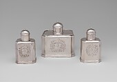 Tea Caddy, Simeon Soumaine (baptized 1685–ca. 1750), Silver, American