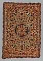 Coverlet, Cotton with wool embroidery, Mexican