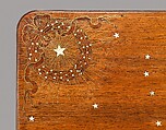 Library Table, Herter Brothers (German, active New York, 1864–1906), Rosewood, brass, mother-of-pearl, and abalone, American