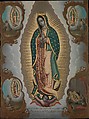 The Virgin of Guadalupe with the Four Apparitions, Nicolás Enríquez (Mexican, 1704–1790), Oil on copper, Mexican