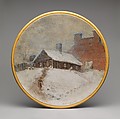 Plaque, John Mackie Falconer (American, Edinburgh 1820–1903 New York), White earthenware, American