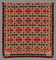 Coverlet, Leonard Metz (1810–ca. 1885), Wool and cotton, American