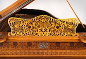 Model B grand piano from the William Clark House, Newark, New Jersey, Case by George A. Schastey &amp; Co. (American, New York, 1873–1897), Rosewood, satinwood, purpleheart, brass, and silver, American