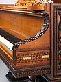 Model B grand piano from the William Clark House, Newark, New Jersey, Case by George A. Schastey &amp; Co. (American, New York, 1873–1897), Rosewood, satinwood, purpleheart, brass, and silver, American
