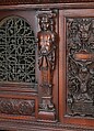 Cabinet from the entrance hall of Worsham-Rockefeller House, George A. Schastey &amp; Co. (American, New York, 1873–1897), Mahogany, brass, mirror glass, and marble, American