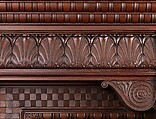 Cabinet from the entrance hall of Worsham-Rockefeller House, George A. Schastey &amp; Co. (American, New York, 1873–1897), Mahogany, brass, mirror glass, and marble, American