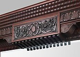 Cabinet from the entrance hall of Worsham-Rockefeller House, George A. Schastey &amp; Co. (American, New York, 1873–1897), Mahogany, brass, mirror glass, and marble, American