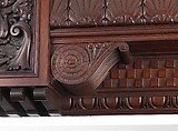 Cabinet from the entrance hall of Worsham-Rockefeller House, George A. Schastey &amp; Co. (American, New York, 1873–1897), Mahogany, brass, mirror glass, and marble, American