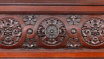 Cabinet from the entrance hall of Worsham-Rockefeller House, George A. Schastey &amp; Co. (American, New York, 1873–1897), Mahogany, brass, mirror glass, and marble, American