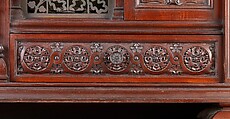 Cabinet from the entrance hall of Worsham-Rockefeller House, George A. Schastey &amp; Co. (American, New York, 1873–1897), Mahogany, brass, mirror glass, and marble, American