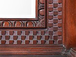 Cabinet from the entrance hall of Worsham-Rockefeller House, George A. Schastey &amp; Co. (American, New York, 1873–1897), Mahogany, brass, mirror glass, and marble, American