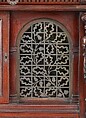 Cabinet from the entrance hall of Worsham-Rockefeller House, George A. Schastey &amp; Co. (American, New York, 1873–1897), Mahogany, brass, mirror glass, and marble, American