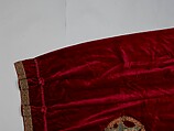 Curtain, Silk velvet embroidered with metallic threads, American