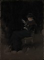 Arrangement in Black: Girl Reading, James McNeill Whistler (American, Lowell, Massachusetts 1834–1903 London), Oil on wood, American