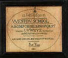 Sampler made at the Westtown Quaker School, Sarah Thomas (1786–1826), Silk on linen, American