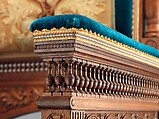 Armchair, Pottier and Stymus Manufacturing Company (active ca. 1858–1918/19), Black walnut, original and reproduction upholstery, American