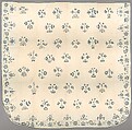 Embroidered coverlet, Linen embroidered with linen thread, American
