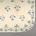 Embroidered coverlet, Linen embroidered with linen thread, American