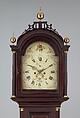 Tall Clock, Joseph Mulliken (active 1775–1800), Mahogany, white pine, American