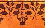 Architectural woodwork and paneling, George A. Schastey &amp; Co. (American, New York, 1873–1897), Satinwood, purpleheart, mother-of-pearl, silver-plated brass, mirrored glass, marble, and reproduction upholstery, American