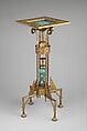 Card Stand, Manufactured by Bradley & Hubbard Mfg. Co. (American, Meriden, Connecticut, 1852–1940), Brass, earthenware, American