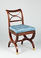 Side Chair, Attributed to Duncan Phyfe (American (born Scotland), near Lock Fannich, Ross-Shire, Scotland 1768/1770–1854 New York), Mahogany, brass, American