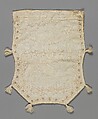 Embroidered Reticule, Martha Kittredge, New England, White cotton thread embroidered on white cotton fabric, American