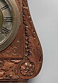 Wall clock, George A. Schastey &amp; Co. (American, New York, 1873–1897), Walnut, pine, glass, brass, and silver-plated brass, American